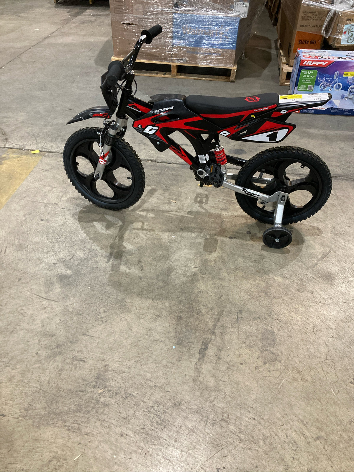 Hyper Bicycles 16" Moto Bike, 5-7, Black/Red