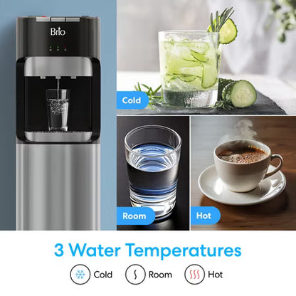 Brio Bottom Load Water Cooler: Hot/Cold/Room