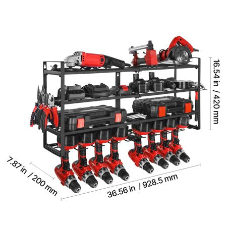 VEVOR Power Tool Organizer Wall Mount, 4-Layer