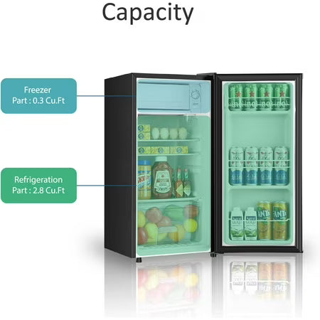 HUMSURE 3.1 Cu.ft Mini Fridge for Dorm/Office