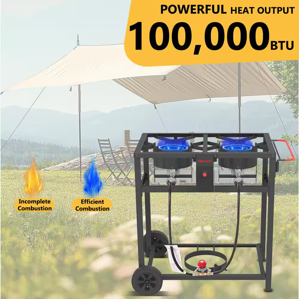 Double Deep fryer & Portable Griddle Combo