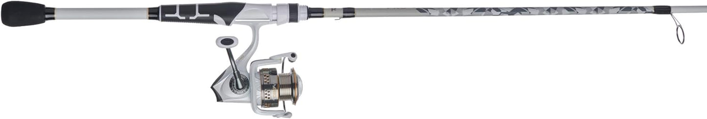 Abu Garcia 7’ Max Pro Fishing Rod and Reel Spinning Combo, 6 +1 Ball Bearings with Lightweight Graphite Body & Rotor, Extra Durable Everlast Bail System,Grey