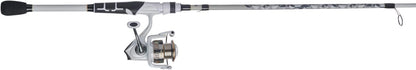 Abu Garcia 7’ Max Pro Fishing Rod and Reel Spinning Combo, 6 +1 Ball Bearings with Lightweight Graphite Body & Rotor, Extra Durable Everlast Bail System,Grey