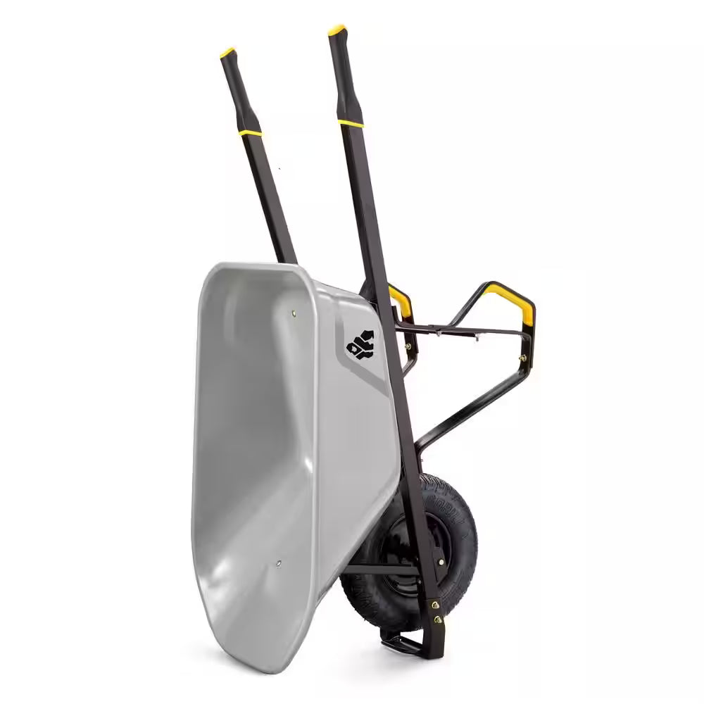 Gorilla 6 cu ft PRO Steel Wheelbarrow, 16 Wheel