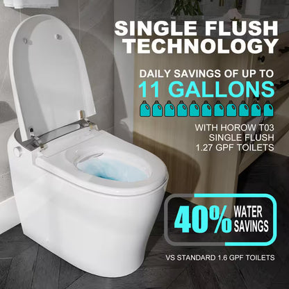 Horow Tankless Smart Toilet Bidet with Flush