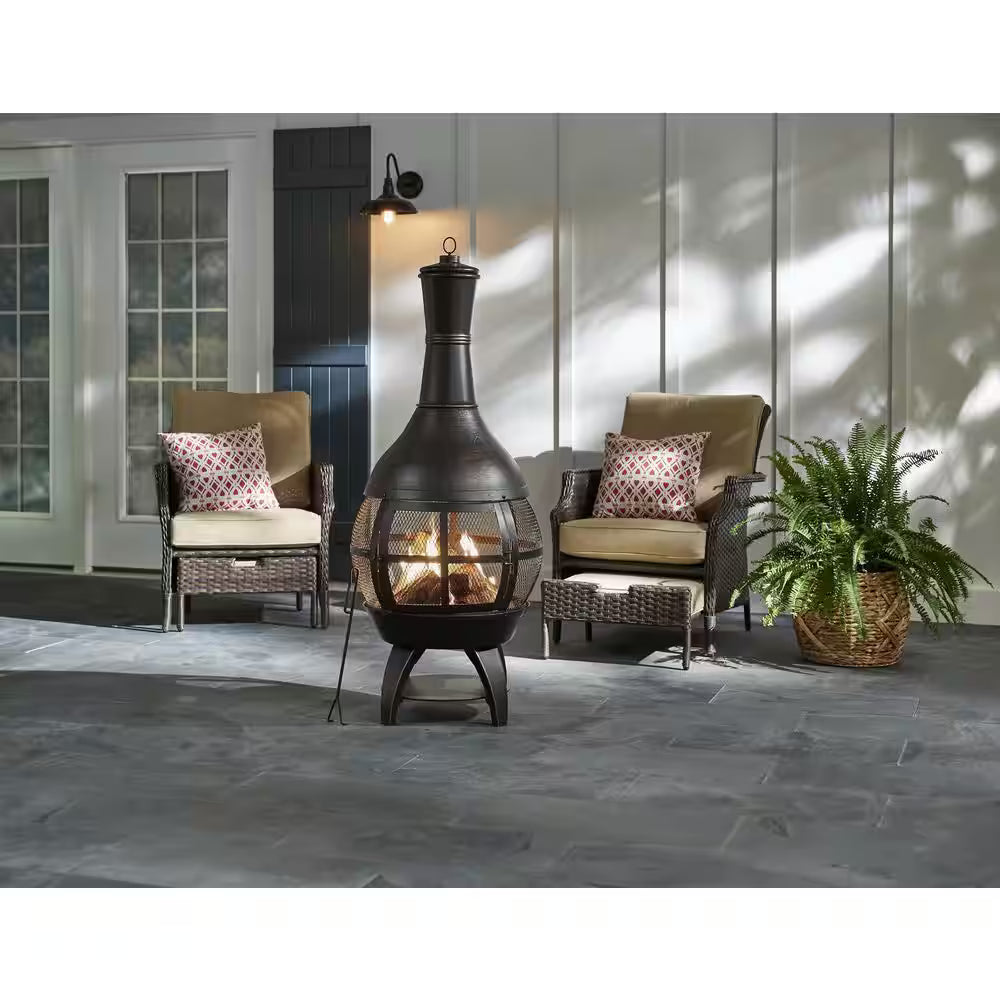 Hampton Bay 55.5 in. Outdoor Chimenea