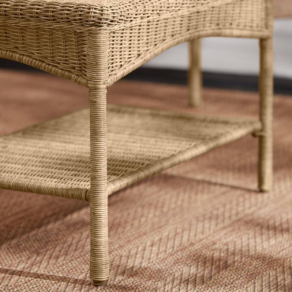 Rosemont Light Brown Rectangular Steel Table
