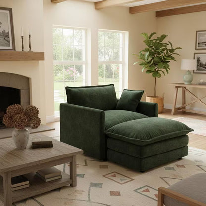 Homy Casa HEAT 41.4 in. Sectional, Hunter Green