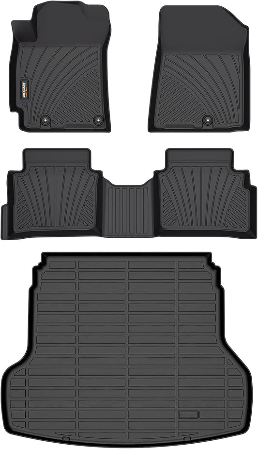 Binmotor-Floor Mats Cargo Liner Set for Kia Forte 2024 2023 2022-2019, All Weather Mats