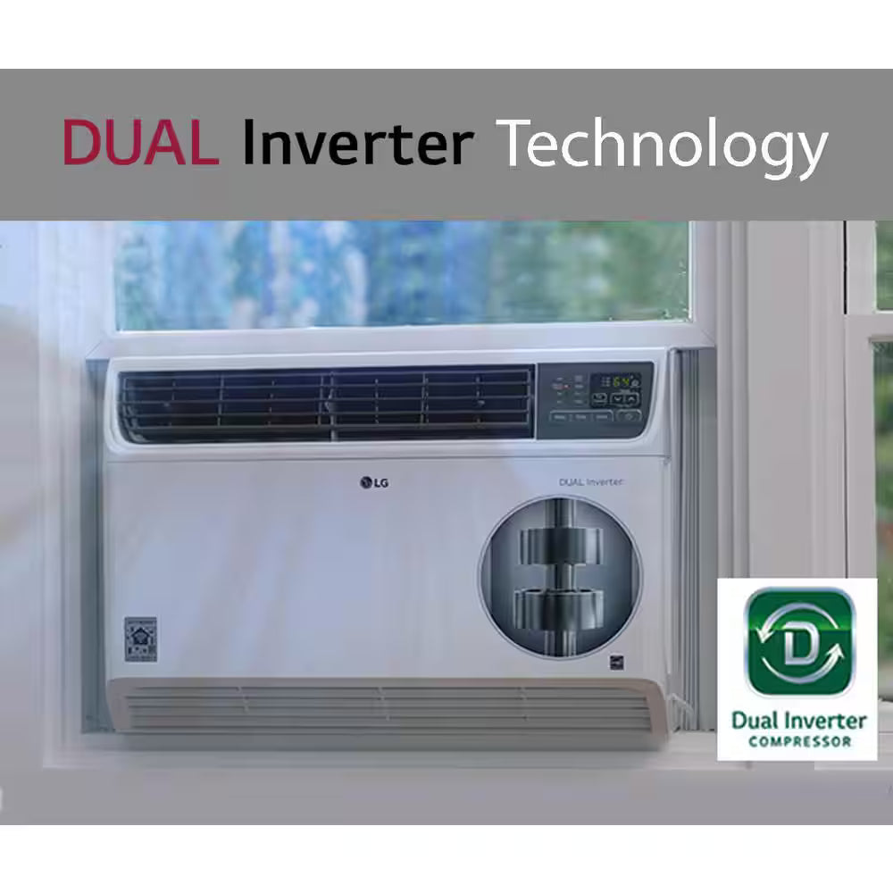 14,000 BTU 115-Volt Dual Inverter Smart Window Air Conditioner LW1522IVSM Cools 800 Sq. Ft.