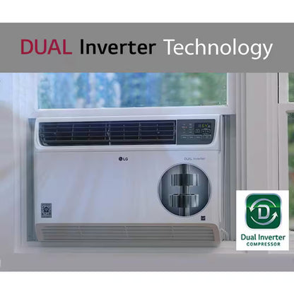 14,000 BTU 115-Volt Dual Inverter Smart Window Air Conditioner LW1522IVSM Cools 800 Sq. Ft.