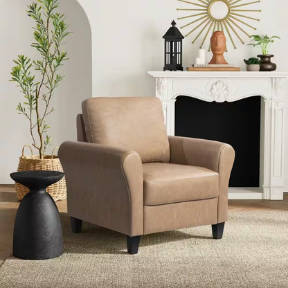 Wesley Light Brown Microfiber Chair