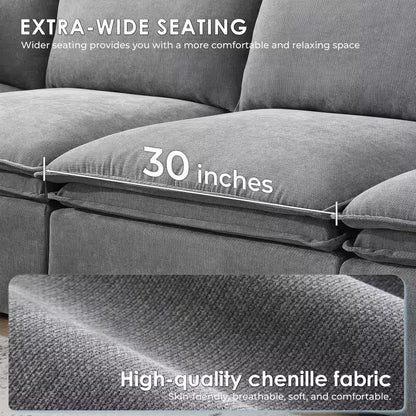 Harper & Bright 125.5 in. 6-Piece Sectional Sofa