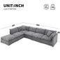 Harper & Bright 125.5 in. 6-Piece Sectional Sofa