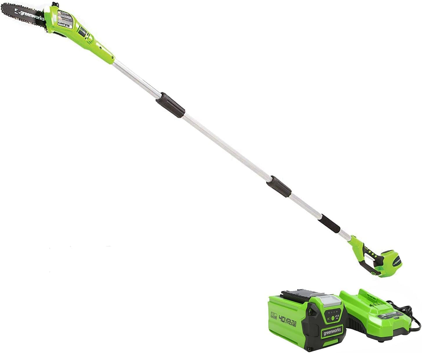 Greenworks 40V 8" Pole Saw, 2.0Ah Battery (Gen 1)