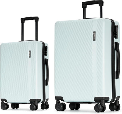 Luggage Sets 2 Piece,Hardshell Luggage Sets with Spinner Wheels,Suitcases with Wheels,Light Blue, OD-Z2020