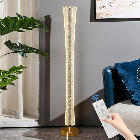 Floor Lamp with White Glass Lampshade
