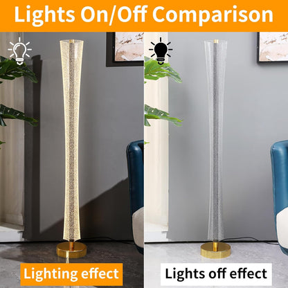 Floor Lamp with White Glass Lampshade