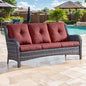 Arcline 3-Seat Gray PE Wicker Outdoor Couch