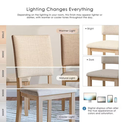 Jovie Natural Fabric Dining Chair (Set)