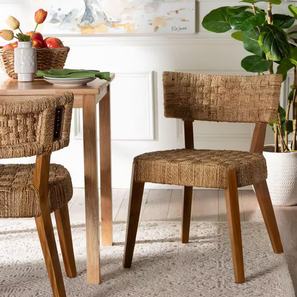 Sabit Natural Brown Seagrass Dining Chair