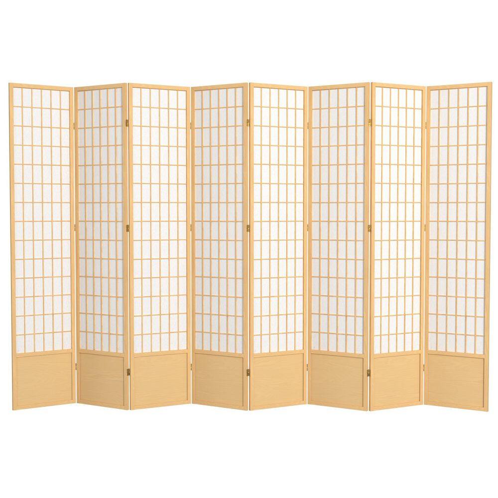 7 ft. Natural 8-Panel Room Divider