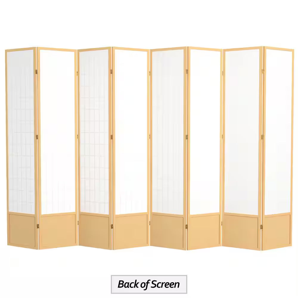 7 ft. Natural 8-Panel Room Divider