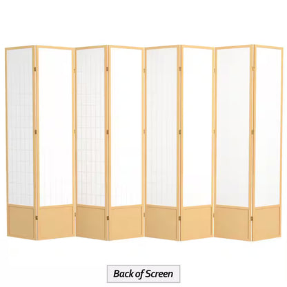 7 ft. Natural 8-Panel Room Divider
