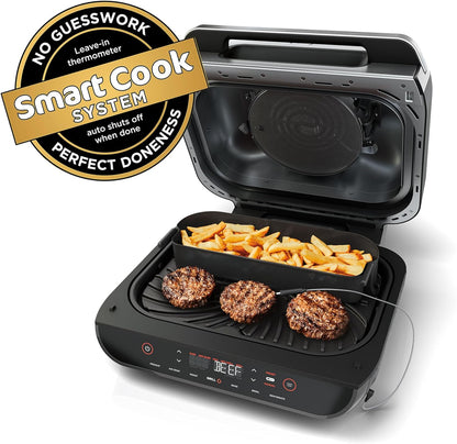 Ninja Indoor Grill, Foodi Smart XL 6-in-1 Indoor Grill with Air Fry, Roast, Bake, Broil & Dehydrate