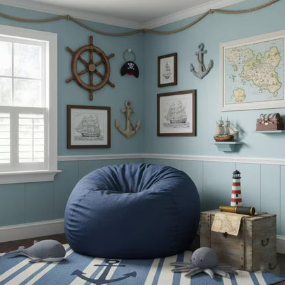 Homy Casa Prota Large Ocean Teal Bean Bag Chair