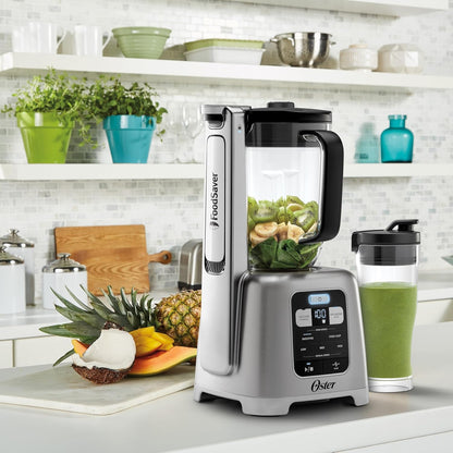 Oster BLSTAB-CB0-000 Blender with FoodSaver Vacuum Sealing System, Manual, Brushed Nickel