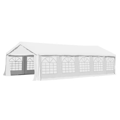 16x32x9.2 White Carport Canopy with Sides