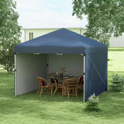 10 ft. x 10 ft. Pop Up Navy Blue Canopy Tent