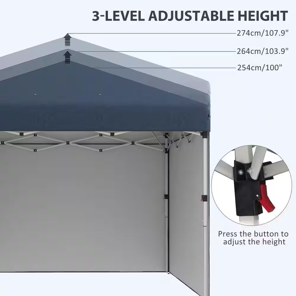 10 ft. x 10 ft. Pop Up Navy Blue Canopy Tent