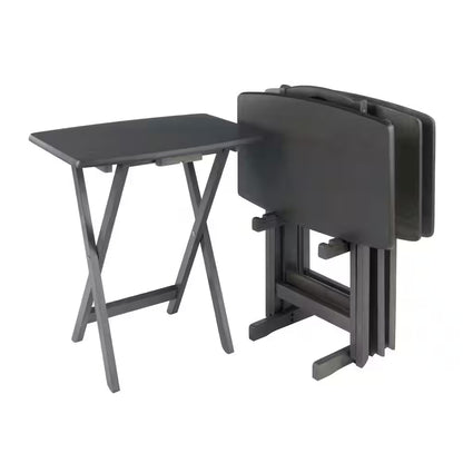 Dorian 23.62 in. Oyster Gray 5-Piece Snack Table