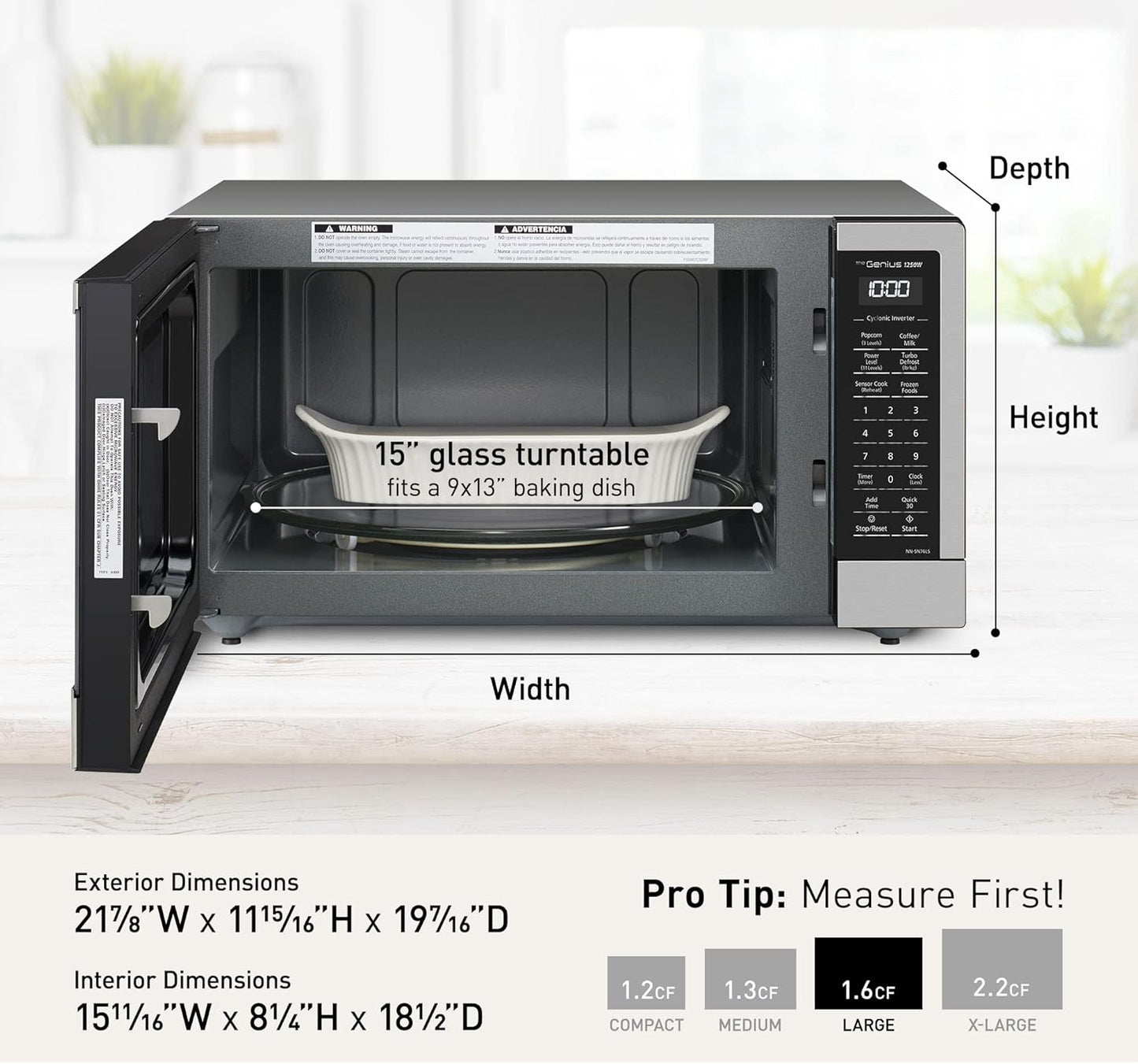 Panasonic 1.6 cu. ft. Countertop Microwave Oven