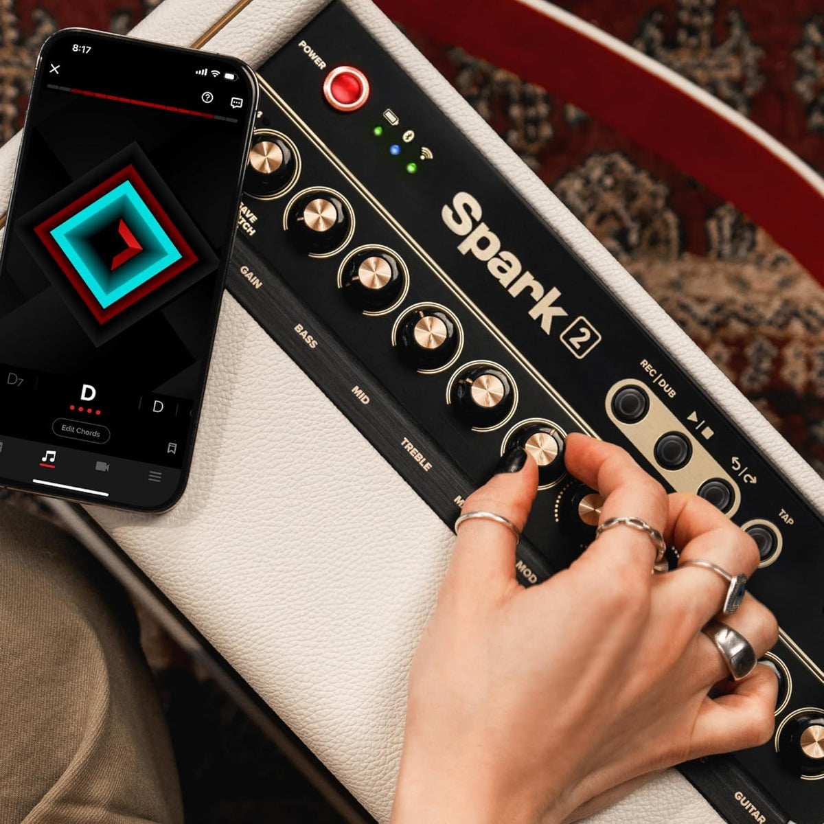 Positive Grid Spark 2 50W Smart Guitar Practice Amp & Bluetooth Speaker with Built-in Looper