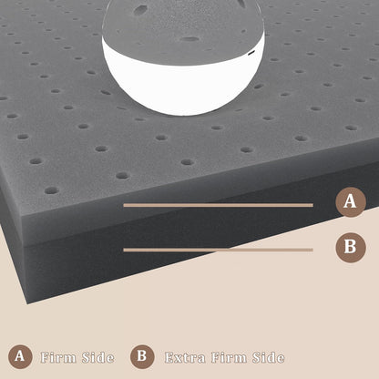 Sleepmax Extra Firm Mattress Topper Queen Size 3 Inch - Firm Memory Foam Mattress Topper