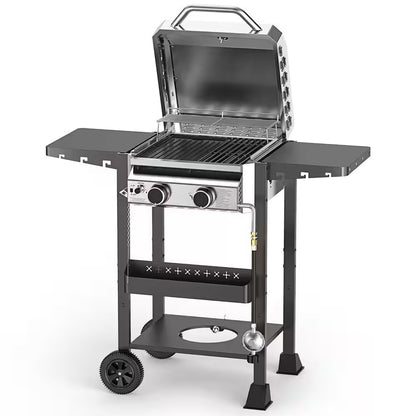 2-burner stainless steel propane gas grill