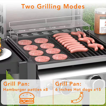 2-burner stainless steel propane gas grill