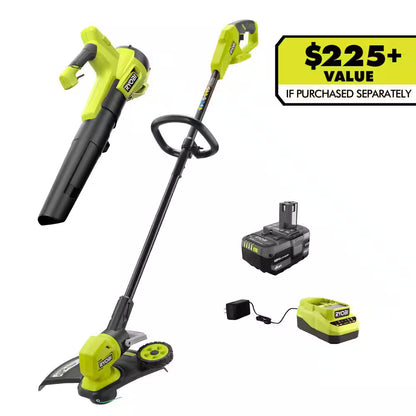 RYOBI ONE+ 18V Trimmer/Edger & Blower Kit