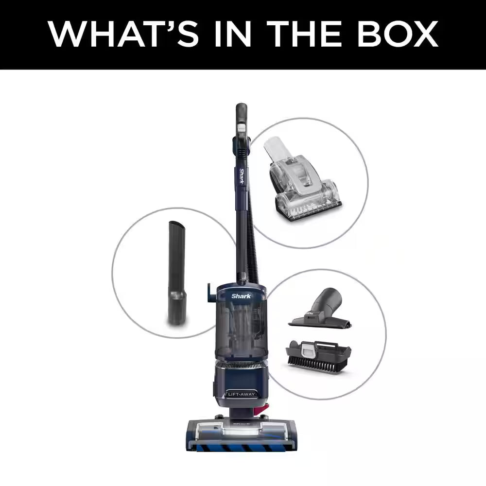Shark Performance Duoclean Powerfins Lift-Away Bagless Corded HEPA Upright Vacuum Cleaner for All Floors and Carpet in Blue