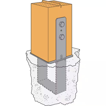 CB Hot-Dip Galvanized Column Base for 8x8 Lumber