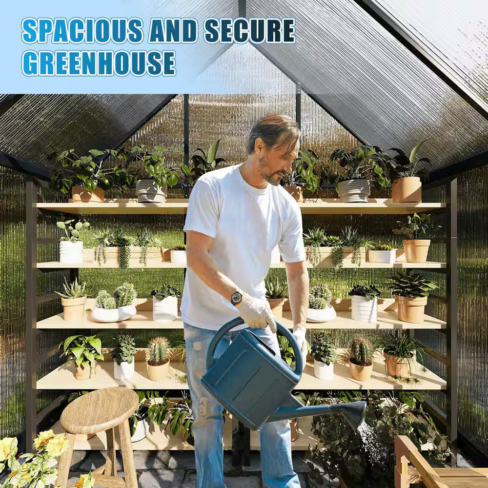 Sizzim 6 ft W x 4 ft D x 6.5 ft H Greenhouse