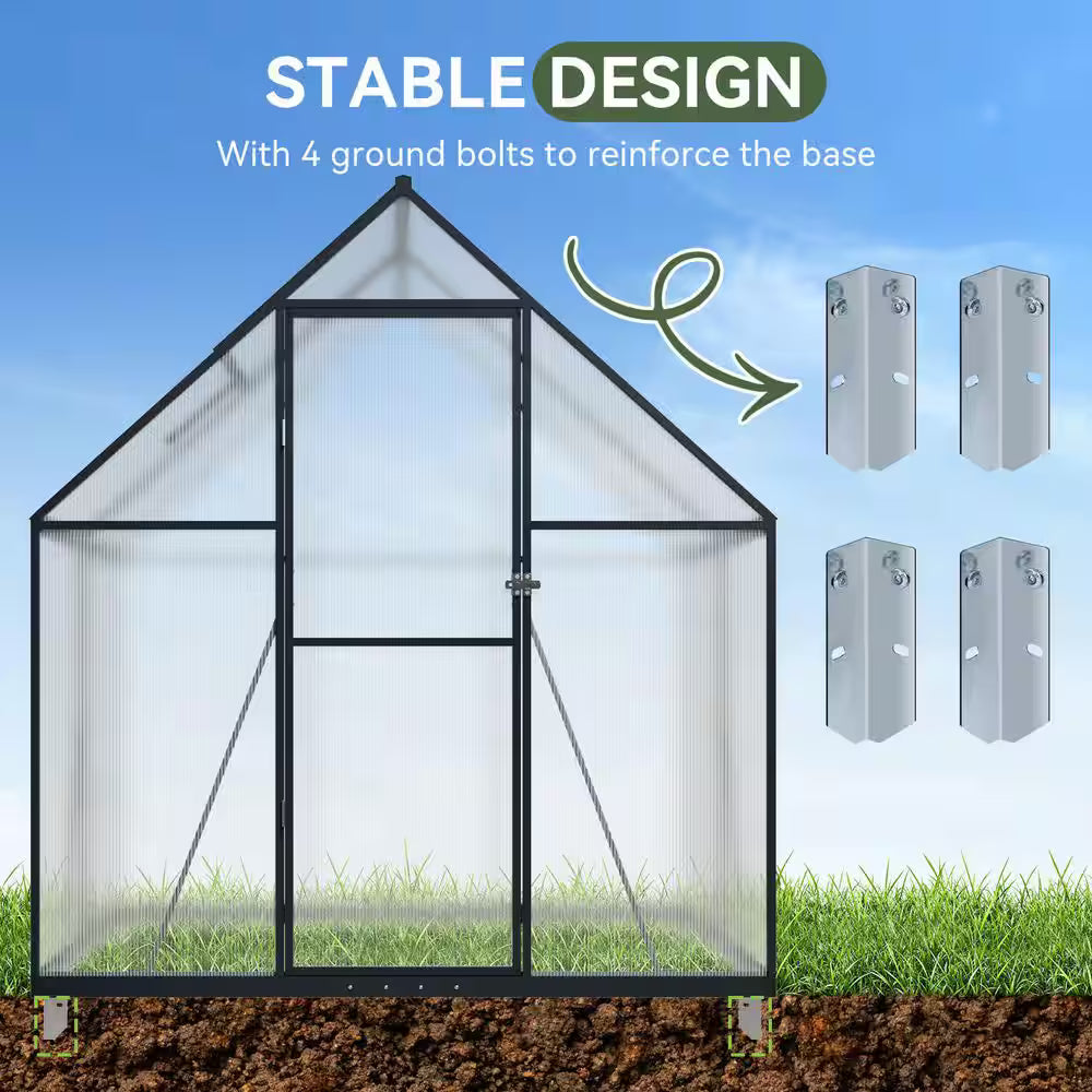 Sizzim 6 ft W x 4 ft D x 6.5 ft H Greenhouse
