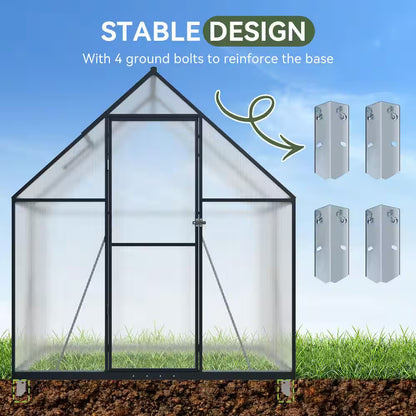 Sizzim 6 ft W x 4 ft D x 6.5 ft H Greenhouse