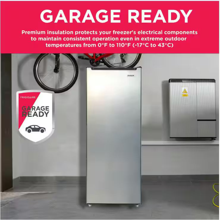 21.26 in. 6.5 cu. ft. Upright Freezer, Silver