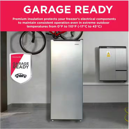 21.26 in. 6.5 cu. ft. Upright Freezer, Silver