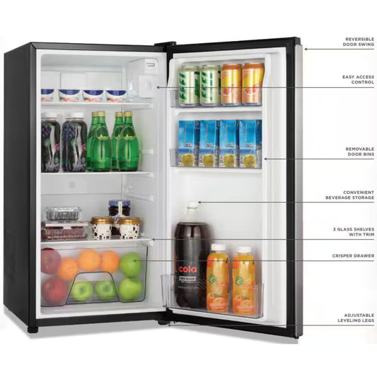 3.2 cu. ft. Mini Fridge Stainless Steel