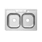 Glacier Bay 33 in. Drop-In Double Bowl Sink
